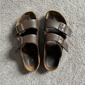 Dark brown birkenstock sandals